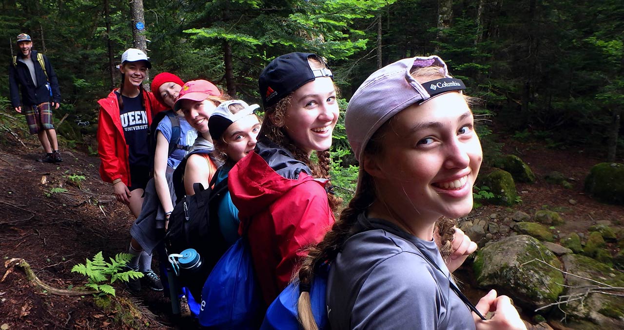Picture of students hiking